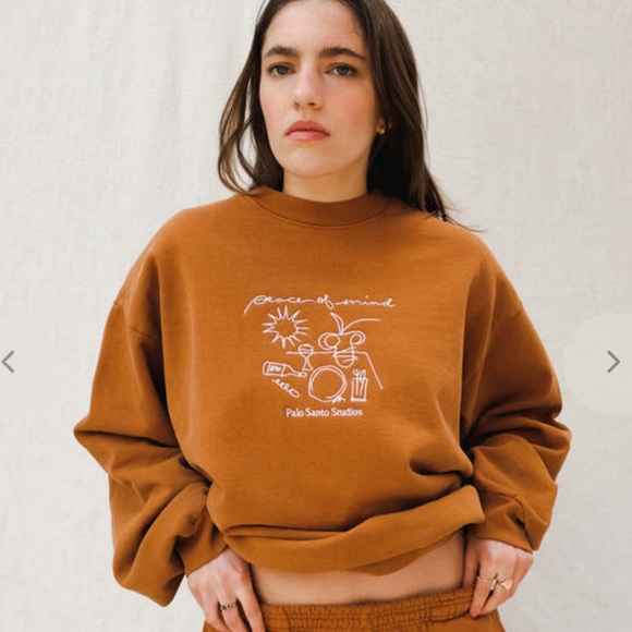 Palo Santo Studios Rust Brown Still Life Cotton Sweatshirt - Picture 3 of 8